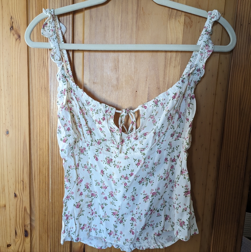 NWOT Reformation Cortese Floral Crop Tank Size 6